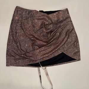House of CB Glitter Mini Skirt in Pink and Black
